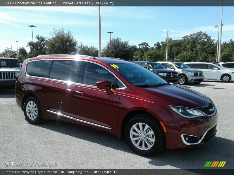 Velvet Red Pearl / Black/Alloy 2019 Chrysler Pacifica Touring L