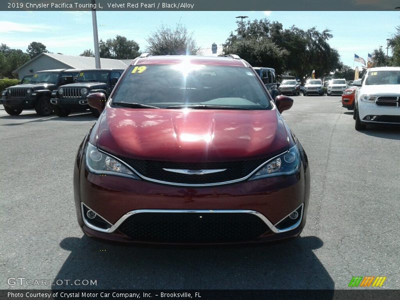 Velvet Red Pearl / Black/Alloy 2019 Chrysler Pacifica Touring L