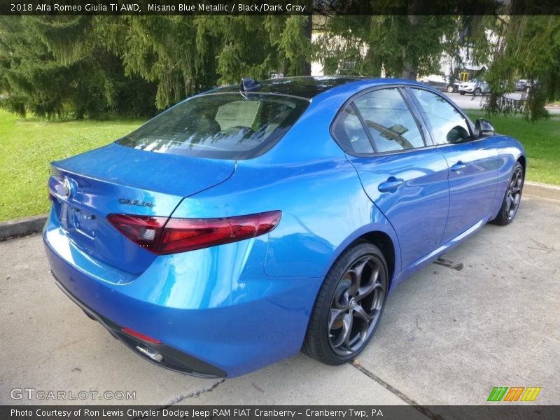 Misano Blue Metallic / Black/Dark Gray 2018 Alfa Romeo Giulia Ti AWD