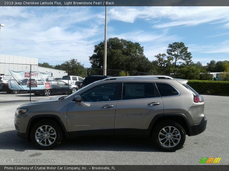 Light Brownstone Pearl / Black 2019 Jeep Cherokee Latitude Plus
