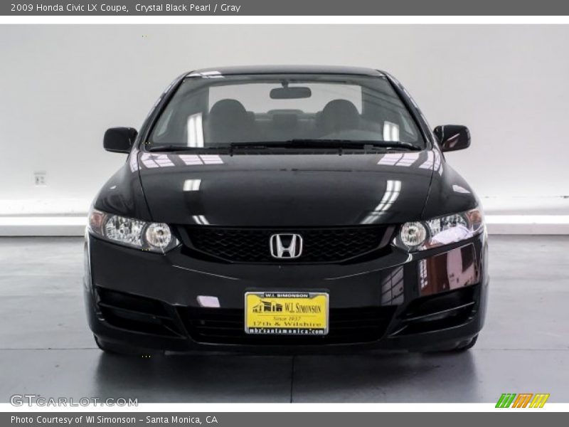 Crystal Black Pearl / Gray 2009 Honda Civic LX Coupe
