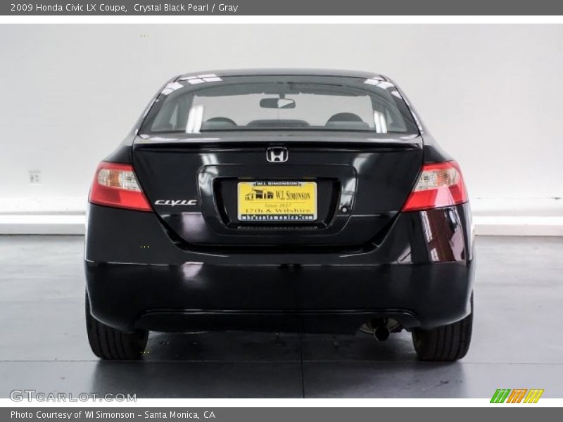 Crystal Black Pearl / Gray 2009 Honda Civic LX Coupe