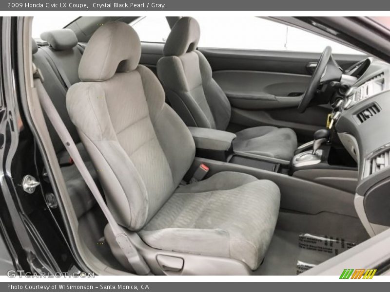 Crystal Black Pearl / Gray 2009 Honda Civic LX Coupe