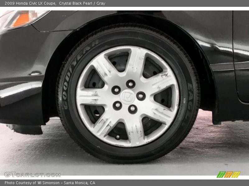 Crystal Black Pearl / Gray 2009 Honda Civic LX Coupe