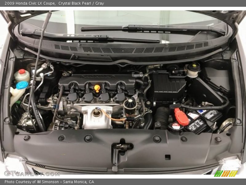 Crystal Black Pearl / Gray 2009 Honda Civic LX Coupe