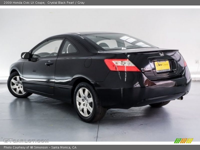 Crystal Black Pearl / Gray 2009 Honda Civic LX Coupe