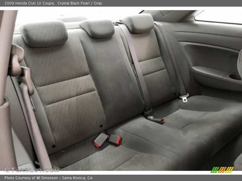 Crystal Black Pearl / Gray 2009 Honda Civic LX Coupe