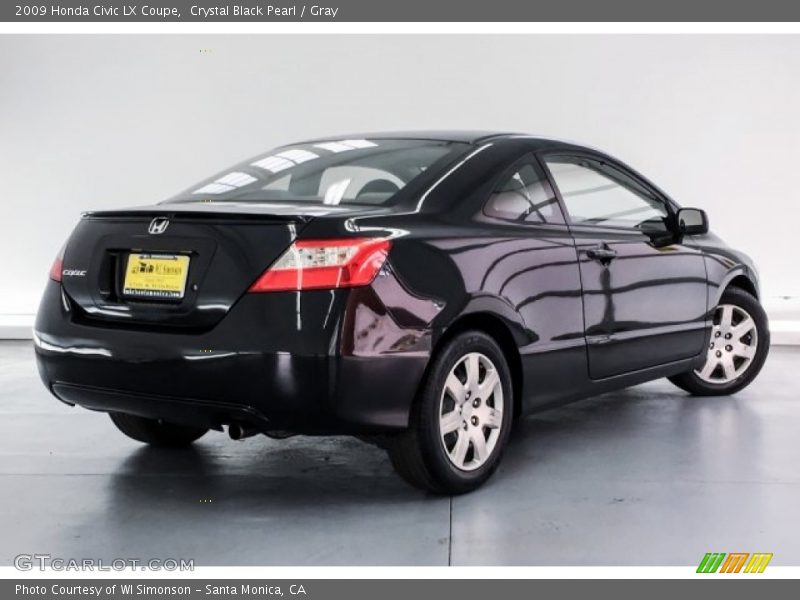 Crystal Black Pearl / Gray 2009 Honda Civic LX Coupe