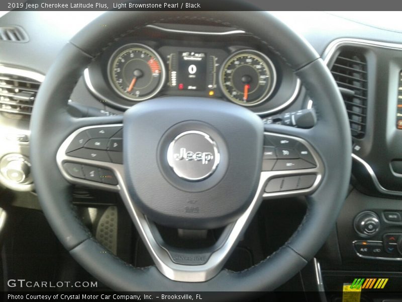 Light Brownstone Pearl / Black 2019 Jeep Cherokee Latitude Plus