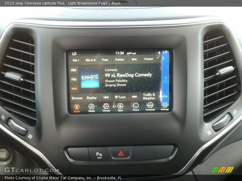 Light Brownstone Pearl / Black 2019 Jeep Cherokee Latitude Plus