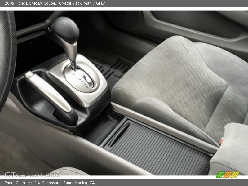 Crystal Black Pearl / Gray 2009 Honda Civic LX Coupe
