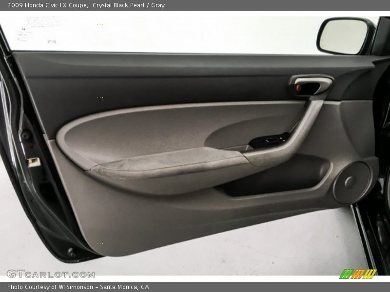 Crystal Black Pearl / Gray 2009 Honda Civic LX Coupe
