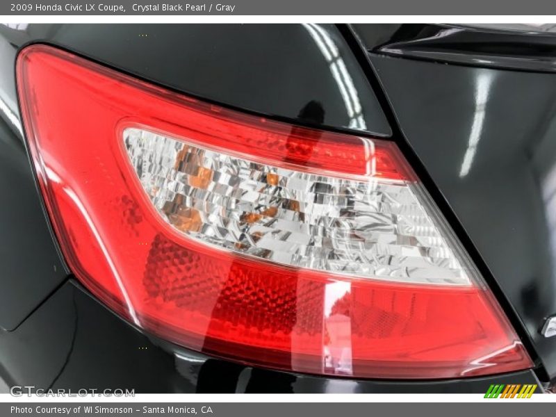 Crystal Black Pearl / Gray 2009 Honda Civic LX Coupe