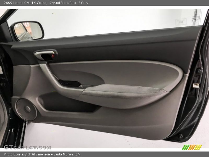 Crystal Black Pearl / Gray 2009 Honda Civic LX Coupe