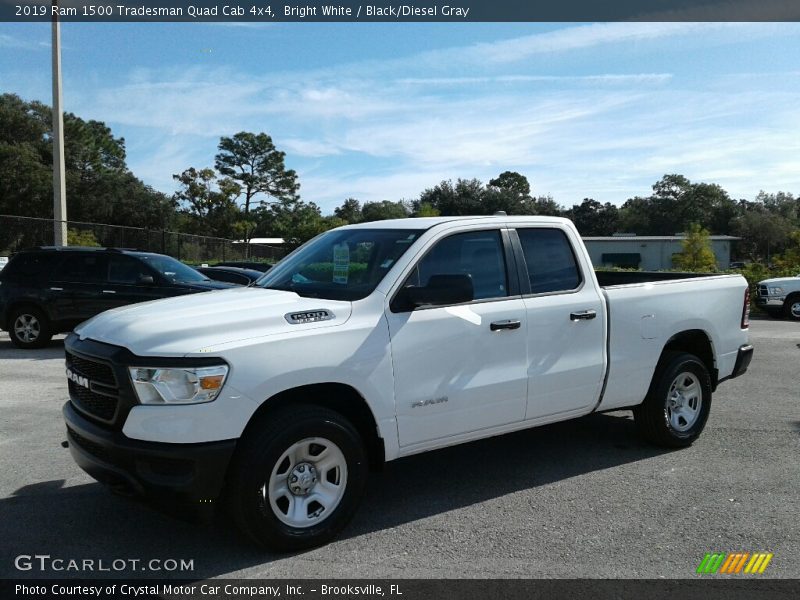 Bright White / Black/Diesel Gray 2019 Ram 1500 Tradesman Quad Cab 4x4