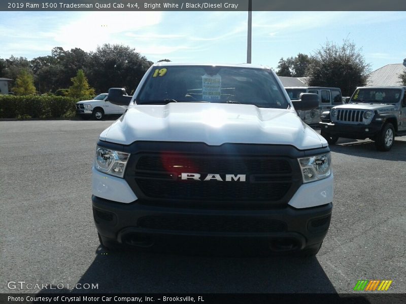 Bright White / Black/Diesel Gray 2019 Ram 1500 Tradesman Quad Cab 4x4