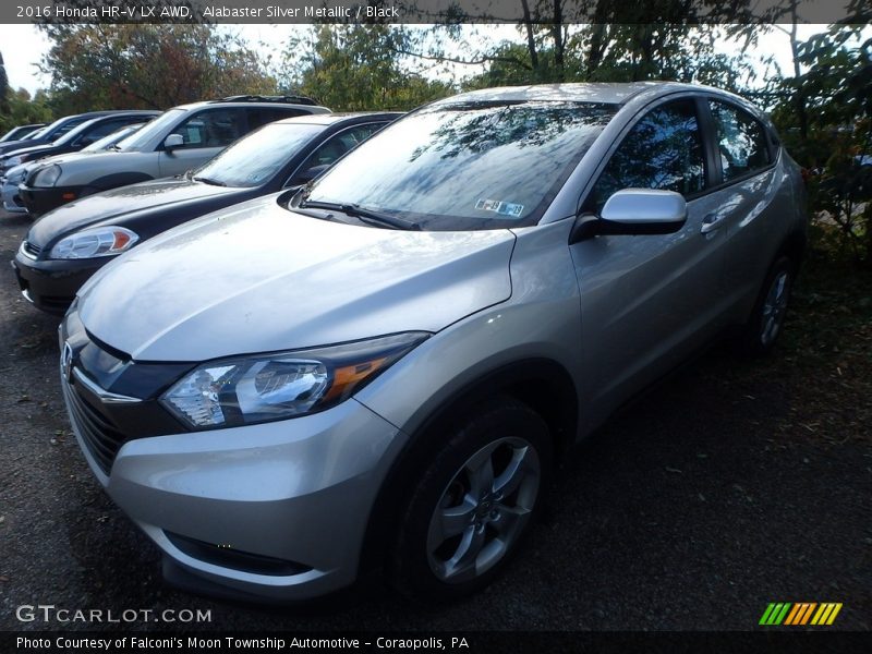 Alabaster Silver Metallic / Black 2016 Honda HR-V LX AWD