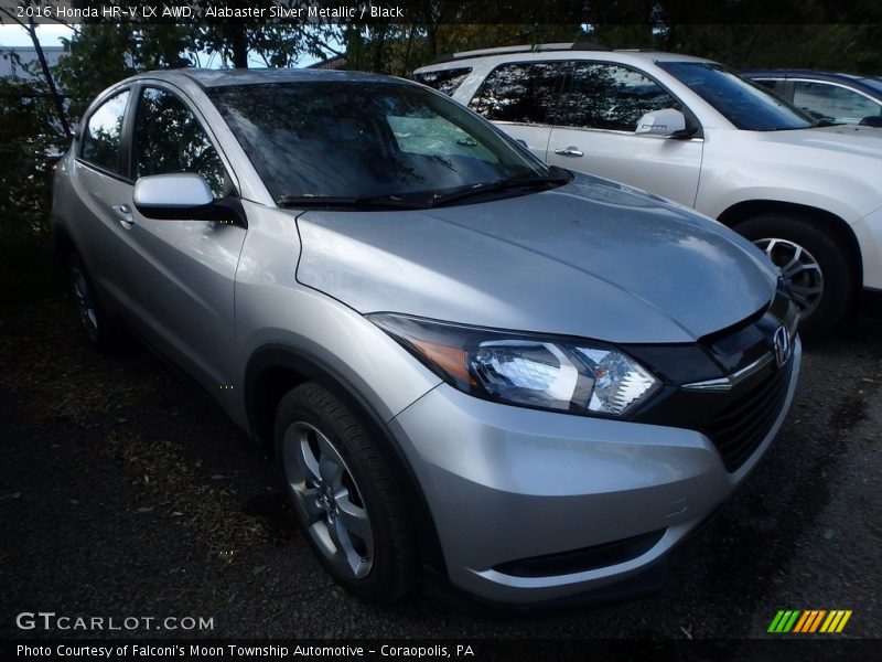 Alabaster Silver Metallic / Black 2016 Honda HR-V LX AWD