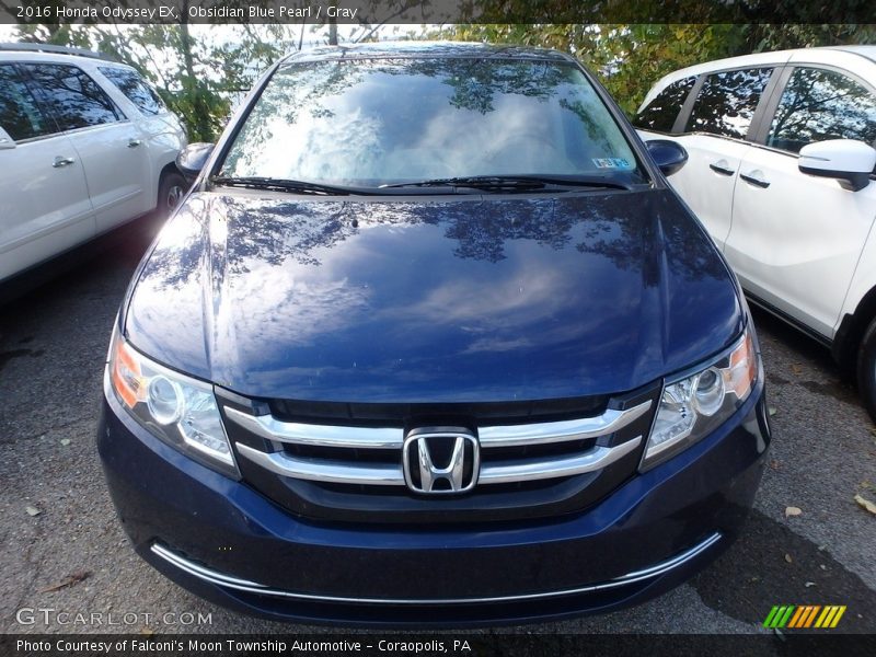 Obsidian Blue Pearl / Gray 2016 Honda Odyssey EX