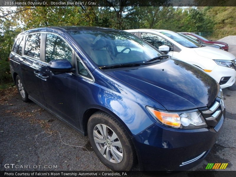 Obsidian Blue Pearl / Gray 2016 Honda Odyssey EX