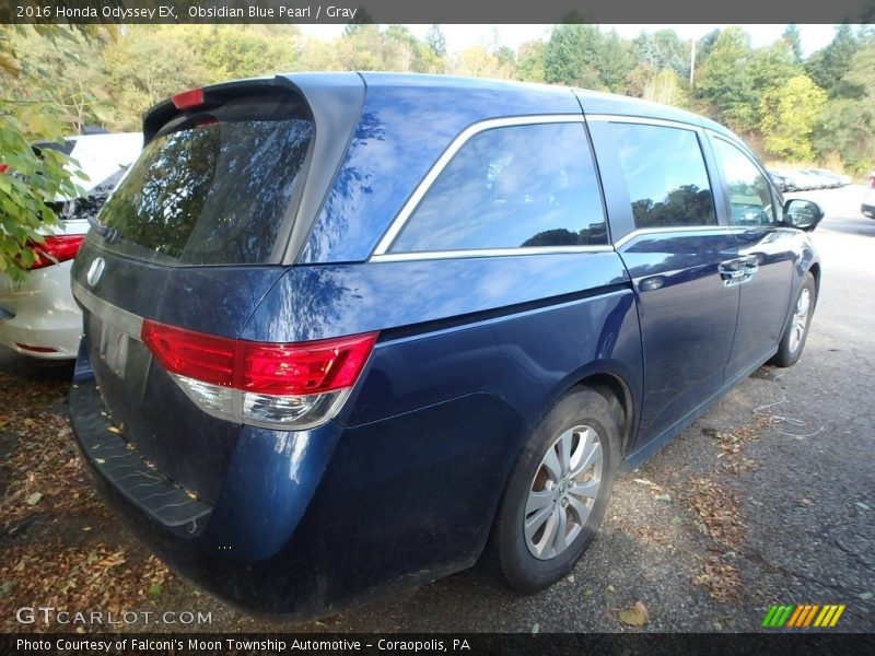 Obsidian Blue Pearl / Gray 2016 Honda Odyssey EX