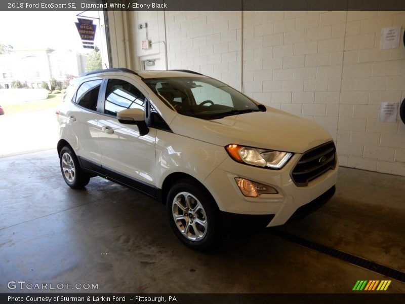 Diamond White / Ebony Black 2018 Ford EcoSport SE