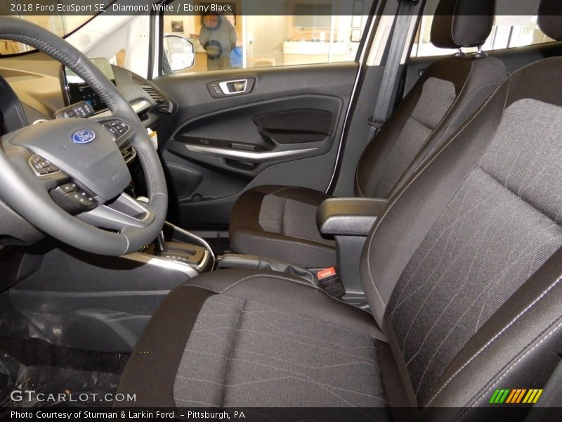 Diamond White / Ebony Black 2018 Ford EcoSport SE