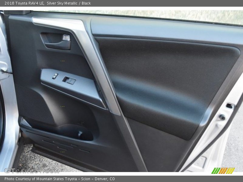 Silver Sky Metallic / Black 2018 Toyota RAV4 LE
