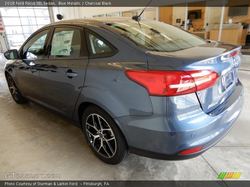 Blue Metallic / Charcoal Black 2018 Ford Focus SEL Sedan