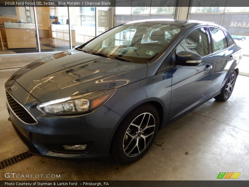 Blue Metallic / Charcoal Black 2018 Ford Focus SEL Sedan