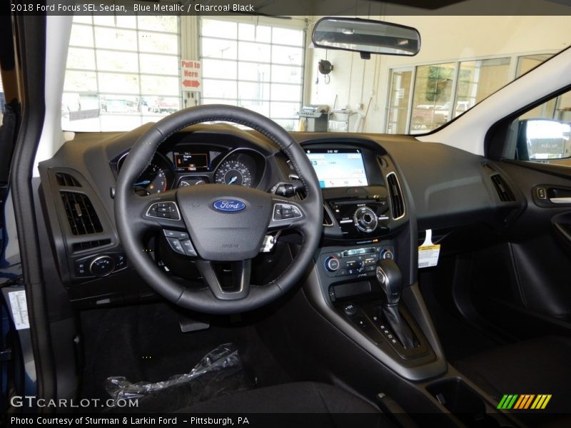 Blue Metallic / Charcoal Black 2018 Ford Focus SEL Sedan