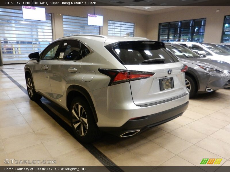 Silver Lining Metallic / Black 2019 Lexus NX 300 AWD