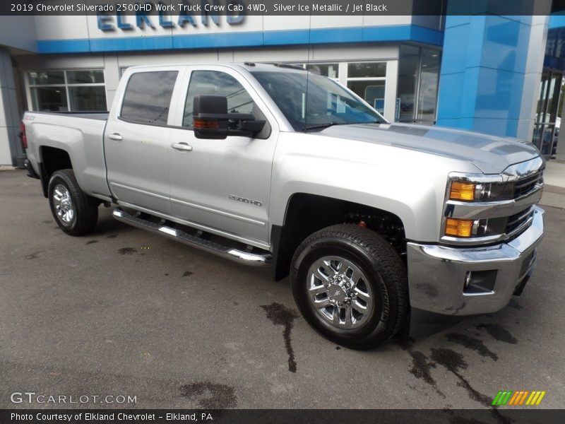Silver Ice Metallic / Jet Black 2019 Chevrolet Silverado 2500HD Work Truck Crew Cab 4WD
