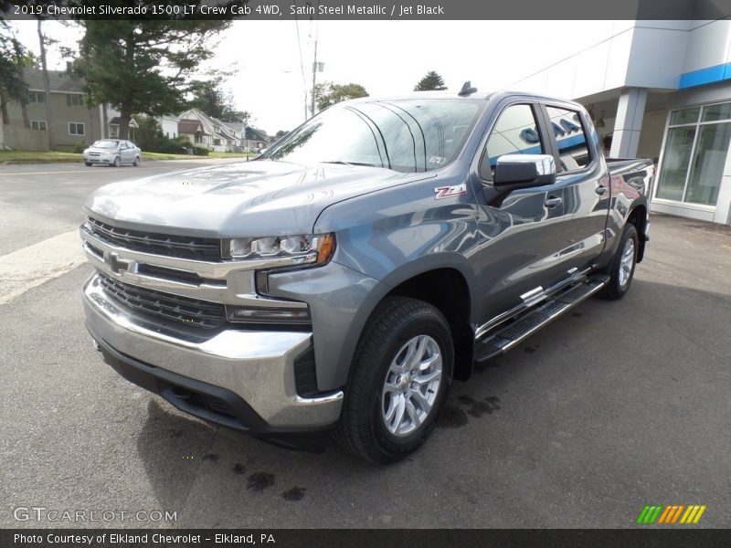 Satin Steel Metallic / Jet Black 2019 Chevrolet Silverado 1500 LT Crew Cab 4WD