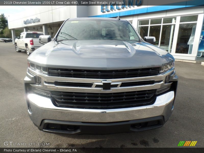 Satin Steel Metallic / Jet Black 2019 Chevrolet Silverado 1500 LT Crew Cab 4WD