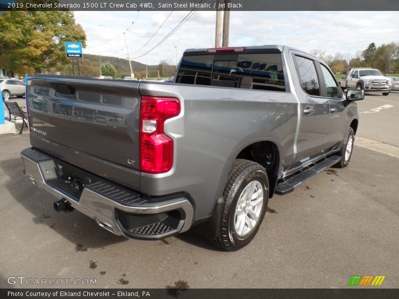 Satin Steel Metallic / Jet Black 2019 Chevrolet Silverado 1500 LT Crew Cab 4WD