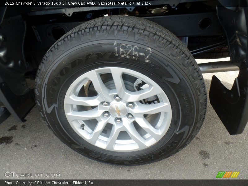 Satin Steel Metallic / Jet Black 2019 Chevrolet Silverado 1500 LT Crew Cab 4WD