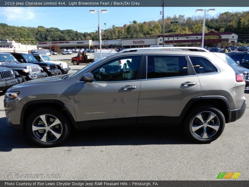 Light Brownstone Pearl / Black/Ski Grey 2019 Jeep Cherokee Limited 4x4