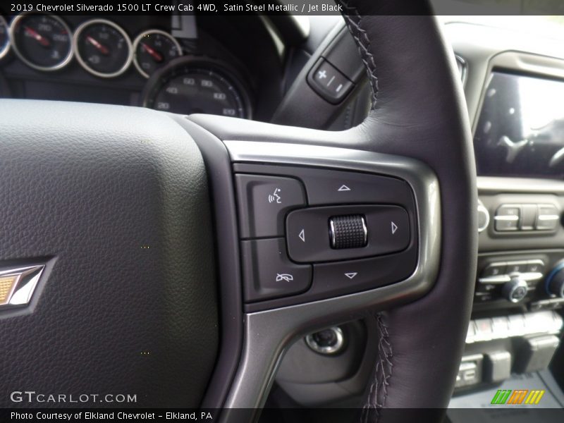 Satin Steel Metallic / Jet Black 2019 Chevrolet Silverado 1500 LT Crew Cab 4WD