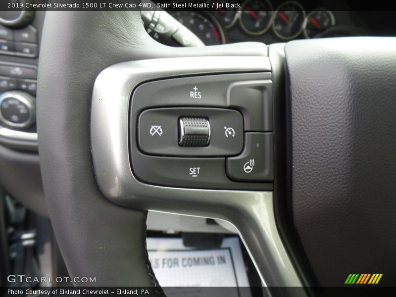 Satin Steel Metallic / Jet Black 2019 Chevrolet Silverado 1500 LT Crew Cab 4WD