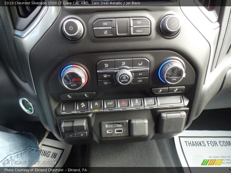 Satin Steel Metallic / Jet Black 2019 Chevrolet Silverado 1500 LT Crew Cab 4WD