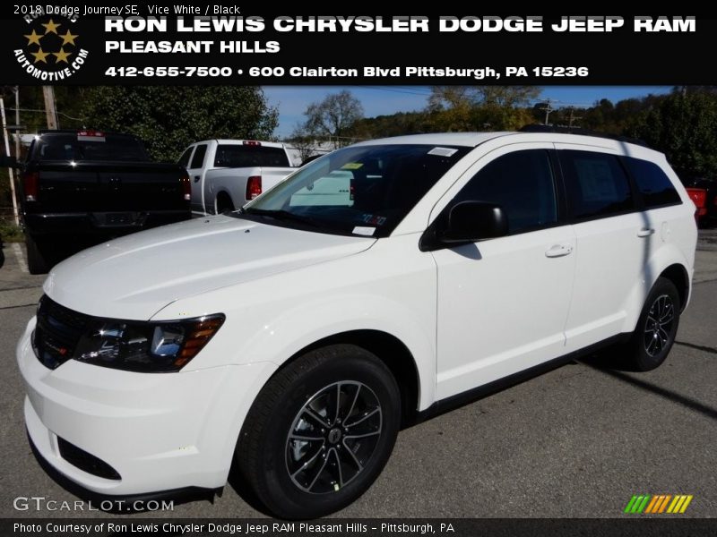 Vice White / Black 2018 Dodge Journey SE