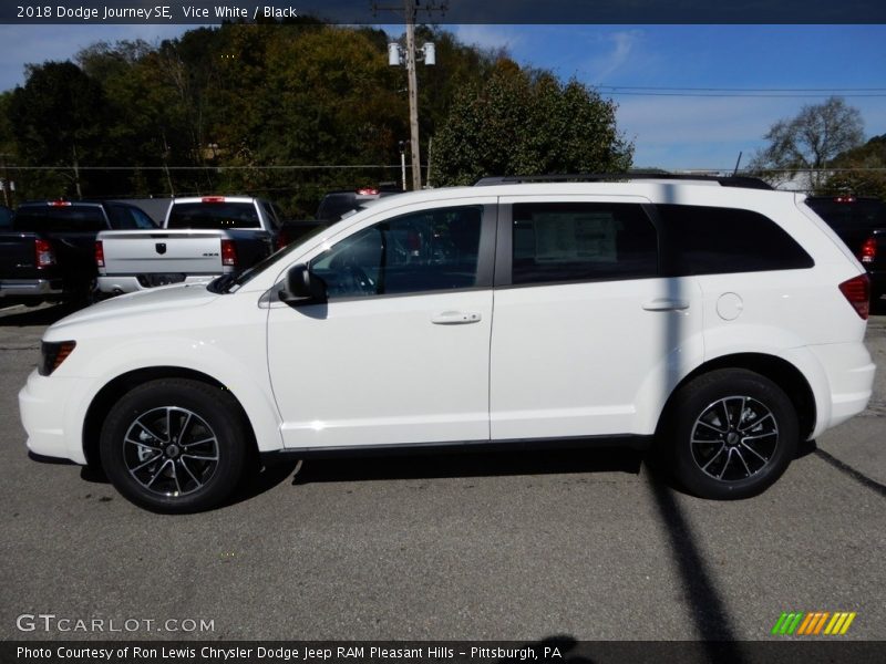 Vice White / Black 2018 Dodge Journey SE
