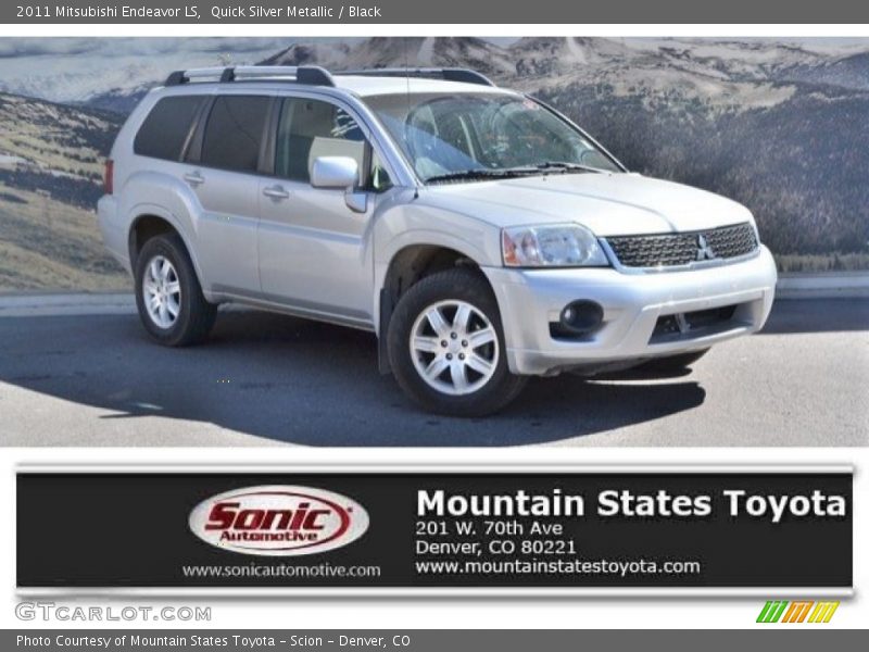 Quick Silver Metallic / Black 2011 Mitsubishi Endeavor LS