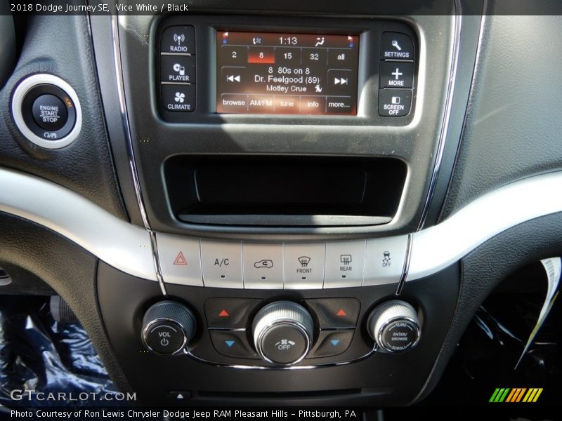 Vice White / Black 2018 Dodge Journey SE