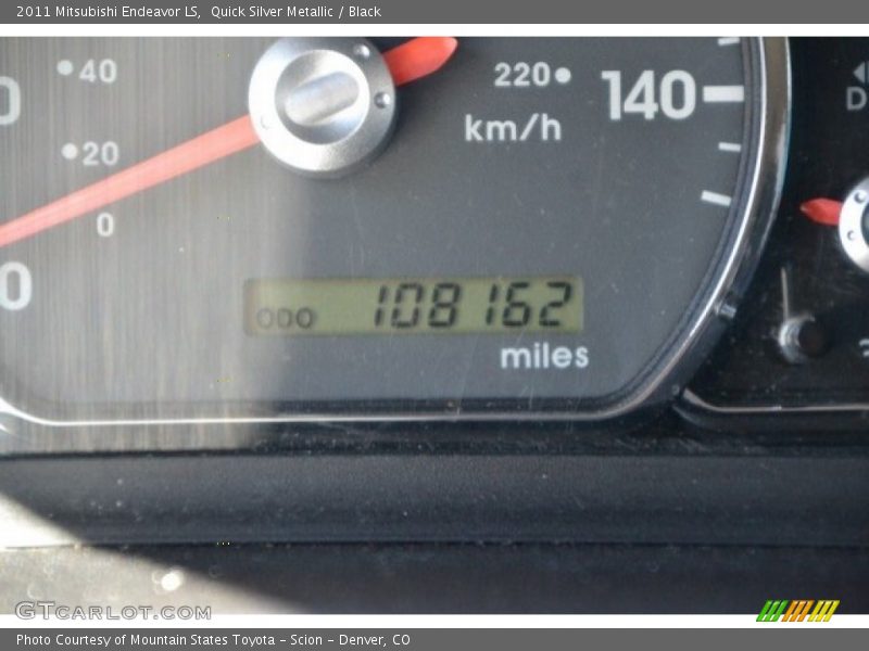 Quick Silver Metallic / Black 2011 Mitsubishi Endeavor LS