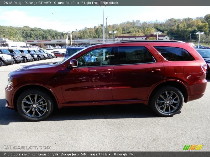 Octane Red Pearl / Light Frost Beige/Black 2018 Dodge Durango GT AWD