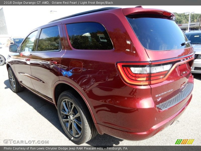 Octane Red Pearl / Light Frost Beige/Black 2018 Dodge Durango GT AWD