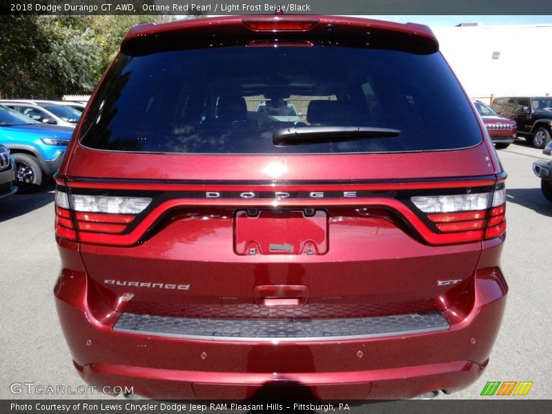 Octane Red Pearl / Light Frost Beige/Black 2018 Dodge Durango GT AWD