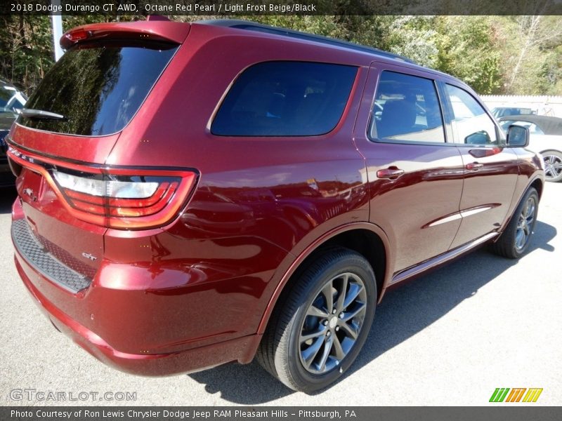 Octane Red Pearl / Light Frost Beige/Black 2018 Dodge Durango GT AWD